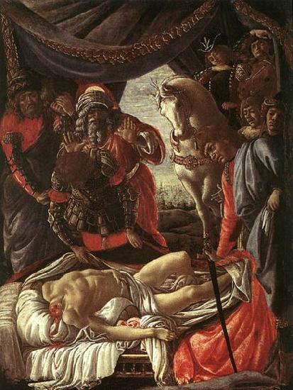 BOTTICELLI, Sandro The Discovery of the Murder of Holofernes oil painting image